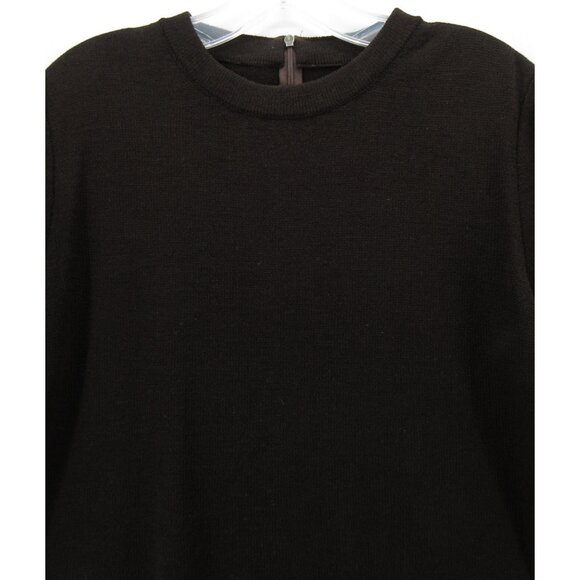 St John Sweater Medium Wool 1/4 Zip Pullover Crop Crewneck Classic - Picture 2 of 10